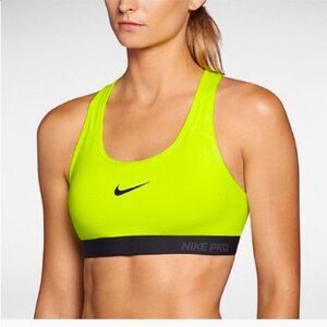 Nike Pro | Dri-fit Racerback Neon Yellow Women’s Sports Bra